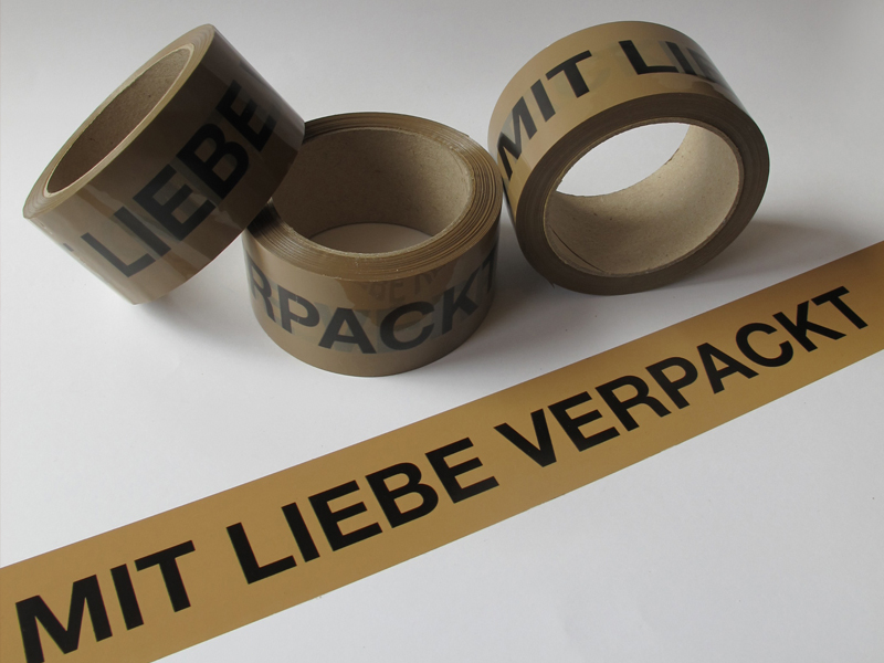 Packband mit Liebe verpackt